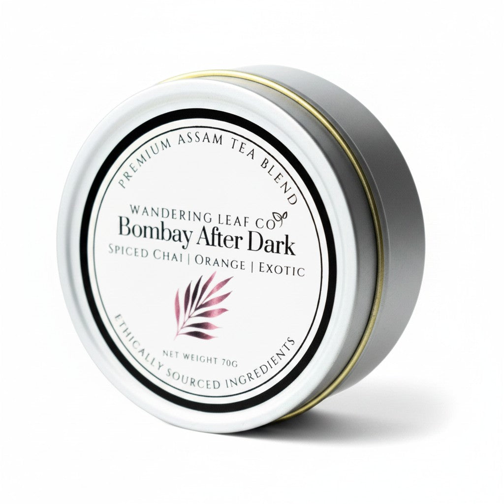 Bombay After Dark loose-leaf tea styled with warming chai spices
