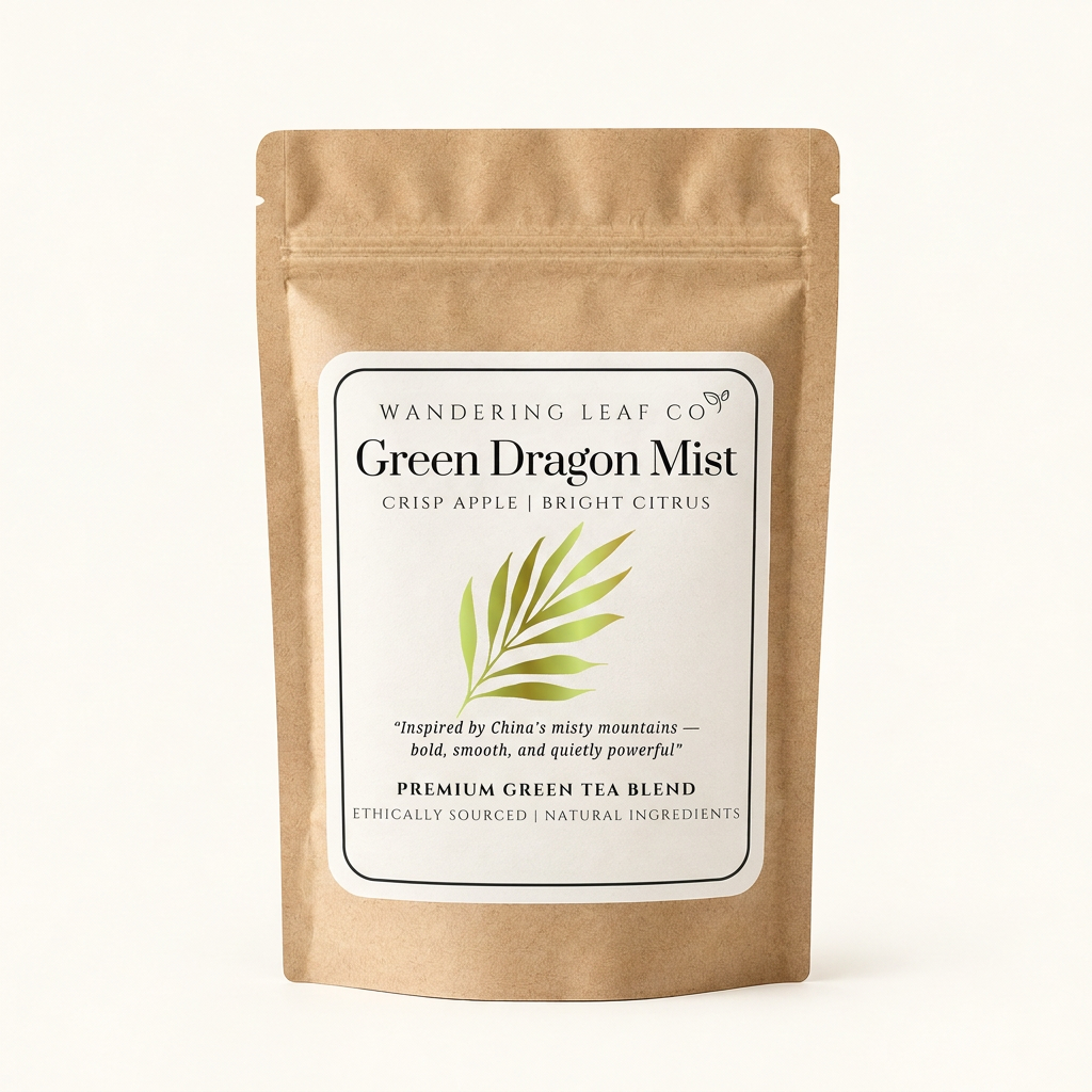 Green Dragon Mist rounded label