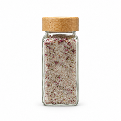 Rose Sugar with Cardamom back with mixed crystal sizes